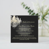 PixDezines Crystal Chandelier + Damask/black+white Kaart (Staand voorkant)