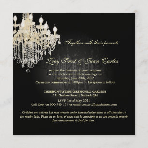PixDezines Crystal Chandelier + Damask/black+white Kaart