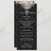 PixDezines crystal chandelier/damask/menu Menu (Voorkant / Achterkant)