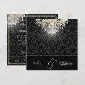 PixDezines crystal chandelier/desiree damask Kaart (Voorkant / Achterkant)