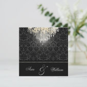 PixDezines crystal chandelier/desiree damask Kaart (Staand voorkant)