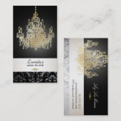 PixDezines crystal chandelier/DIY kleur Visitekaartje (Voorkant / Achterkant)