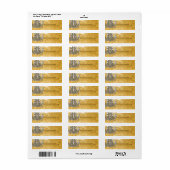 PixDezines crystal chandelier/faux gold foil Etiket (Full Sheet)