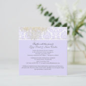 PixDezines Crystal Chandelier+Moiré Damask/paars Kaart (Staand voorkant)