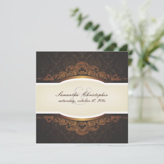 PixDezines Cubana Damask Kaart (Staand voorkant)