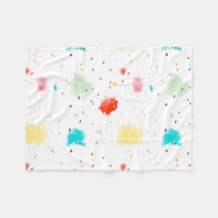 PixDezines Cupcake Sprinkles/Faux Gold Fleece Deken