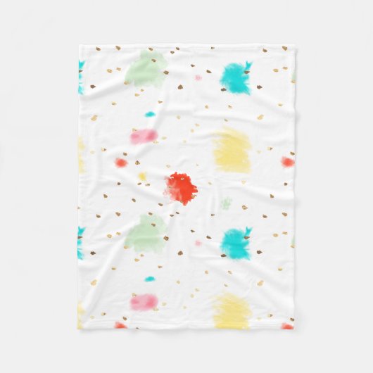 PixDezines Cupcake Sprinkles/Faux Gold Fleece Deken (Voorkant)