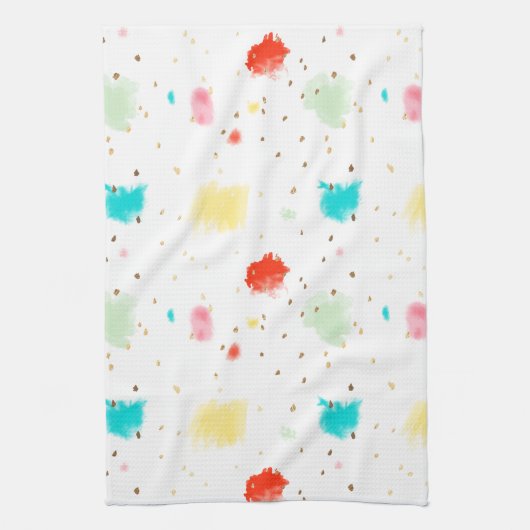 PixDezines Cupcake Sprinkles/Faux Gold Theedoek (Verticaal)