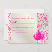 PixDezines Cupcake Swirls + Roze Chandelier RSVP's RSVP Kaartje (Achterkant)