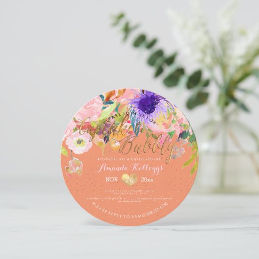 PixDezines Cupcakes & Bubble Spring Floral Kaart (Staand voorkant)