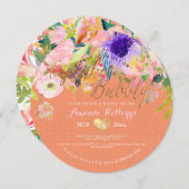 PixDezines Cupcakes & Bubble Spring Floral Kaart (Voorkant / Achterkant)