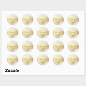 PixDezines Cupcakes Swirls + Faux Gouden Kroonluch Ronde Sticker (Vel)