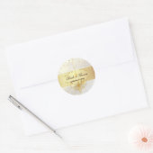 PixDezines Cupcakes Swirls + Faux Gouden Kroonluch Ronde Sticker (Envelop)