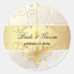 PixDezines Cupcakes Swirls + Faux Gouden Kroonluch Ronde Sticker