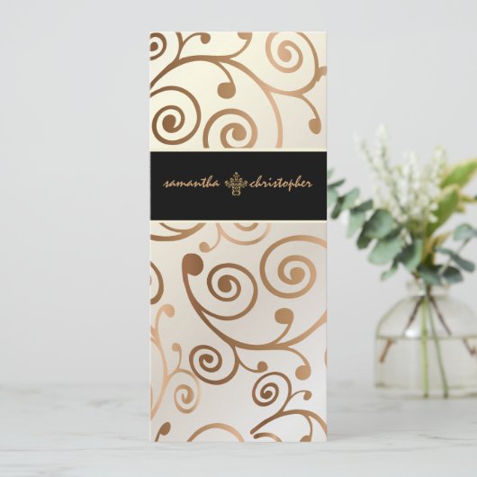 PixDezines Cupcakes Swirls / koper / goud Kaart (Staand voorkant)