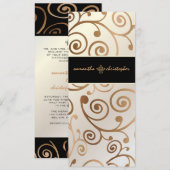 PixDezines Cupcakes Swirls / koper / goud Kaart (Voorkant / Achterkant)