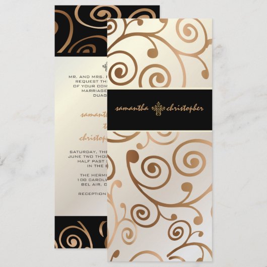 PixDezines Cupcakes Swirls / koper / goud Kaart (Voorkant / Achterkant)