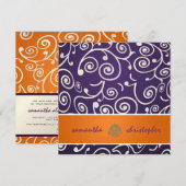 PixDezines Cupcakes Swirls/paars+oranje Kaart (Voorkant / Achterkant)