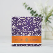 PixDezines Cupcakes Swirls/paars+oranje Kaart (Staand voorkant)