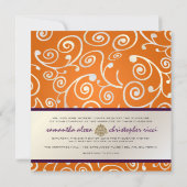 PixDezines Cupcakes Swirls/paars+oranje Kaart (Achterkant)