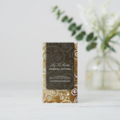 PixDezines cupcakes wervelingen + gouden Visitekaartje (Staand voorkant)