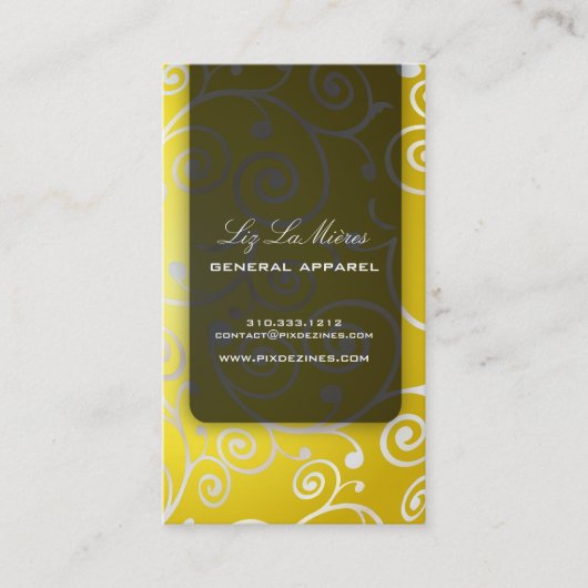 PixDezines cupcakes wervelingen + gouden Visitekaartje (Voorkant)