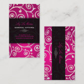 PixDezines cupcakes wervelingen + lavandre Visitekaartje (Voorkant / Achterkant)