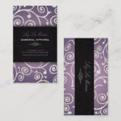 PixDezines cupcakes wervelingen + lavandre Visitekaartje (Voorkant / Achterkant)