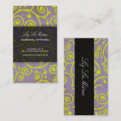 PixDezines cupcakes wervelingen + limoen en lavend Visitekaartje (Voorkant / Achterkant)