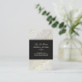 PixDezines cupcakes wervelingen + parelwit Visitekaartje (Staand voorkant)