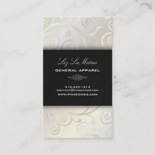 PixDezines cupcakes wervelingen + parelwit Visitekaartje (Voorkant)