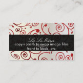 PixDezines cupcakes wervelingen + parelwit Visitekaartje (Achterkant)