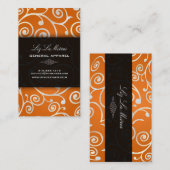 PixDezines cupcakes wervelingen + sinaasappel spec Visitekaartje (Voorkant / Achterkant)