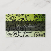 PixDezines cupcakes wervelingen + smaragdgroen Visitekaartje (Achterkant)