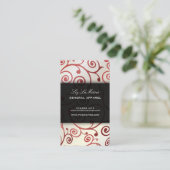 PixDezines cupcakes zwirls + ruby red Visitekaartje (Staand voorkant)