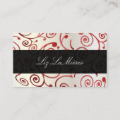 PixDezines cupcakes zwirls + ruby red Visitekaartje (Achterkant)