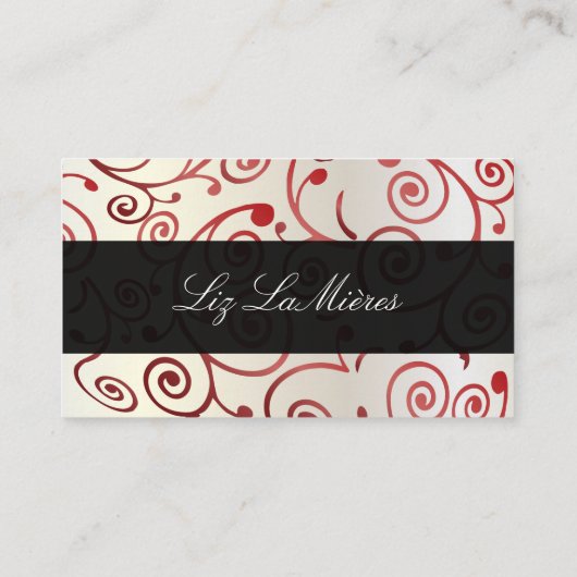 PixDezines cupcakes zwirls + ruby red Visitekaartje (Achterkant)