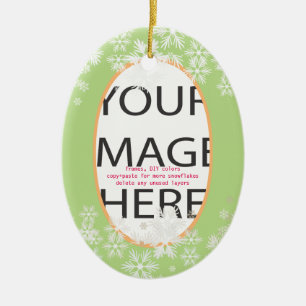 PixDezines Custom Photo Lijst/DIY kleuren Keramisch Ornament