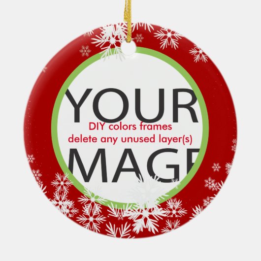 PixDezines Custom Photo Ornament/DIY kleuren Keramisch Ornament (Achterkant)