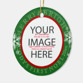 PixDezines Custom Photo Ornament/DIY kleuren Keramisch Ornament (Links)