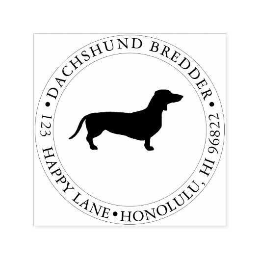 PixDezines Dachshund Hond Zelfinktende Stempel (Design)