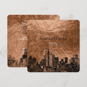 PixDezines Dallas Sketched/faux koperen achtergron Kaart