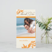 PixDezines Damask 12/Dank u Bedankkaart (Staand voorkant)