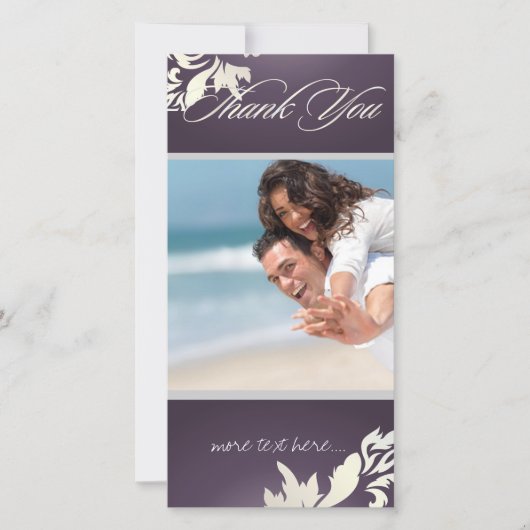 PixDezines Damask 12 Foto Bedankt (Voorkant)