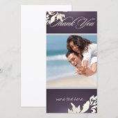 PixDezines Damask 12 Foto Bedankt (Voorkant / Achterkant)