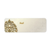 PixDezines Damask 1, Faux Gold + Pearl Etiket (Voorkant)