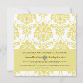 PixDezines Damask 1 Yellow en Grey Accent Kaart (Achterkant)