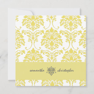 PixDezines Damask 1 Yellow en Grey Accent Kaart