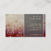 PixDezines Damask-achtergrond Visitekaartje (Achterkant)