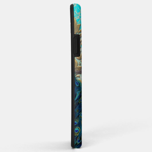 PixDezines Damask/Peacocks Uncommon iPhone Case (Achterkant/rechts)